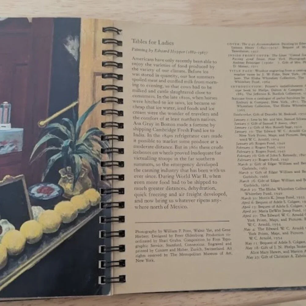 Vintage 1975 Metropolitan Museum of Art Calendar.